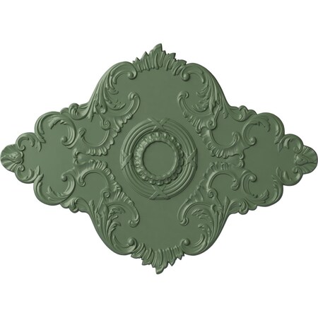 Ekena Millwork Piedmont Ceiling Medallion (Canopies up to 6 1/2"), 67 1/8"W x 48 5/8"H x 1 7/8"P, Athenian Green CM67PEAGF